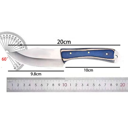 Versatile Multi-Purpose Knife with Colourful Wooden Handle