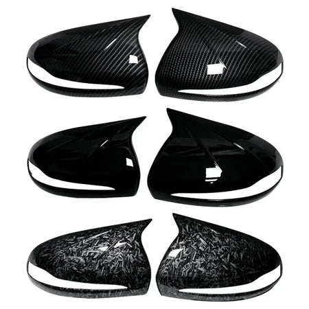 Side Mirror Cover Caps Carbon Black Trim for Mercedes-Benz W205 W222 W213 X253 W238 by InterCyprus Trading Ltd