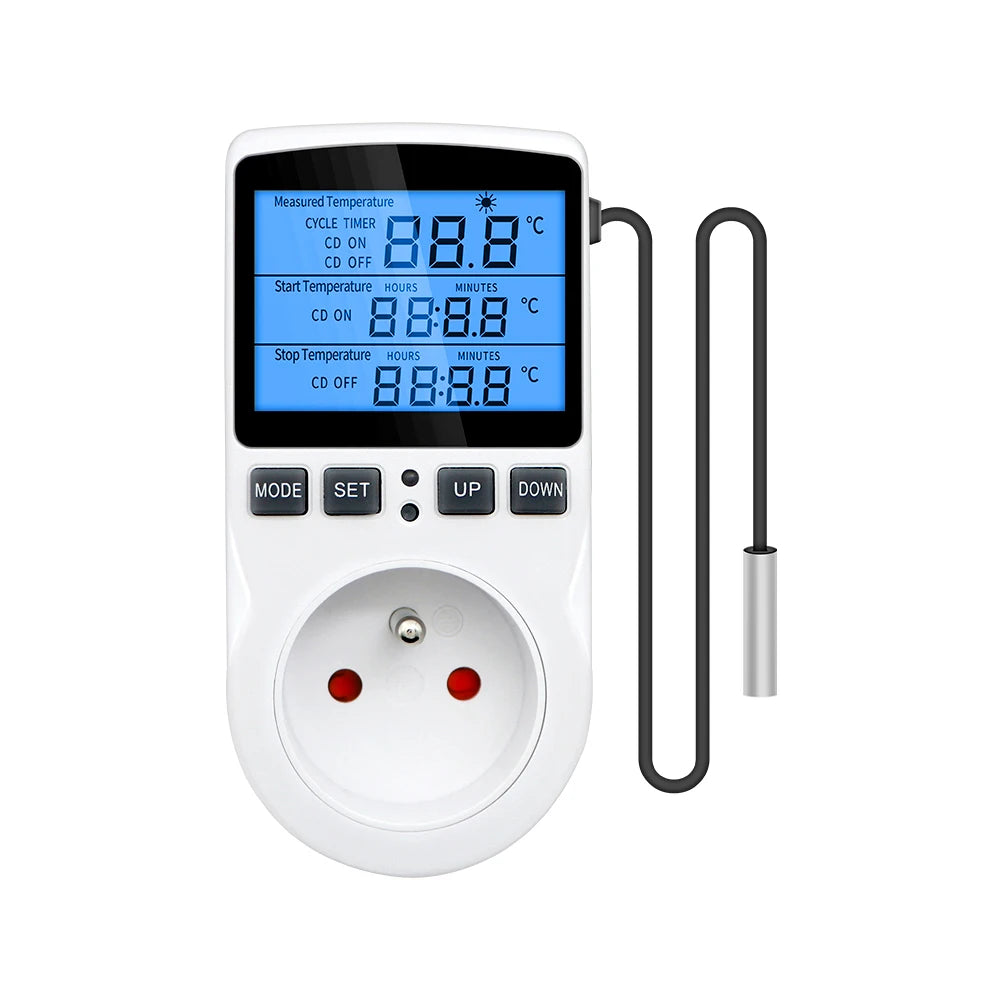 Timer Socket Switch Thermostat &ndash; Digital Temp Controller FR plug / 100mm