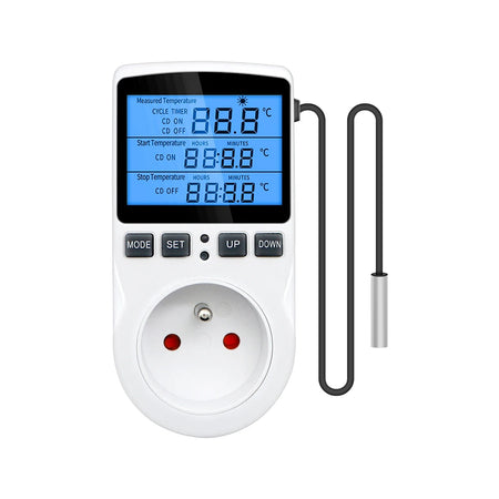 Timer Socket Switch Thermostat &ndash; Digital Temp Controller FR plug / 100mm