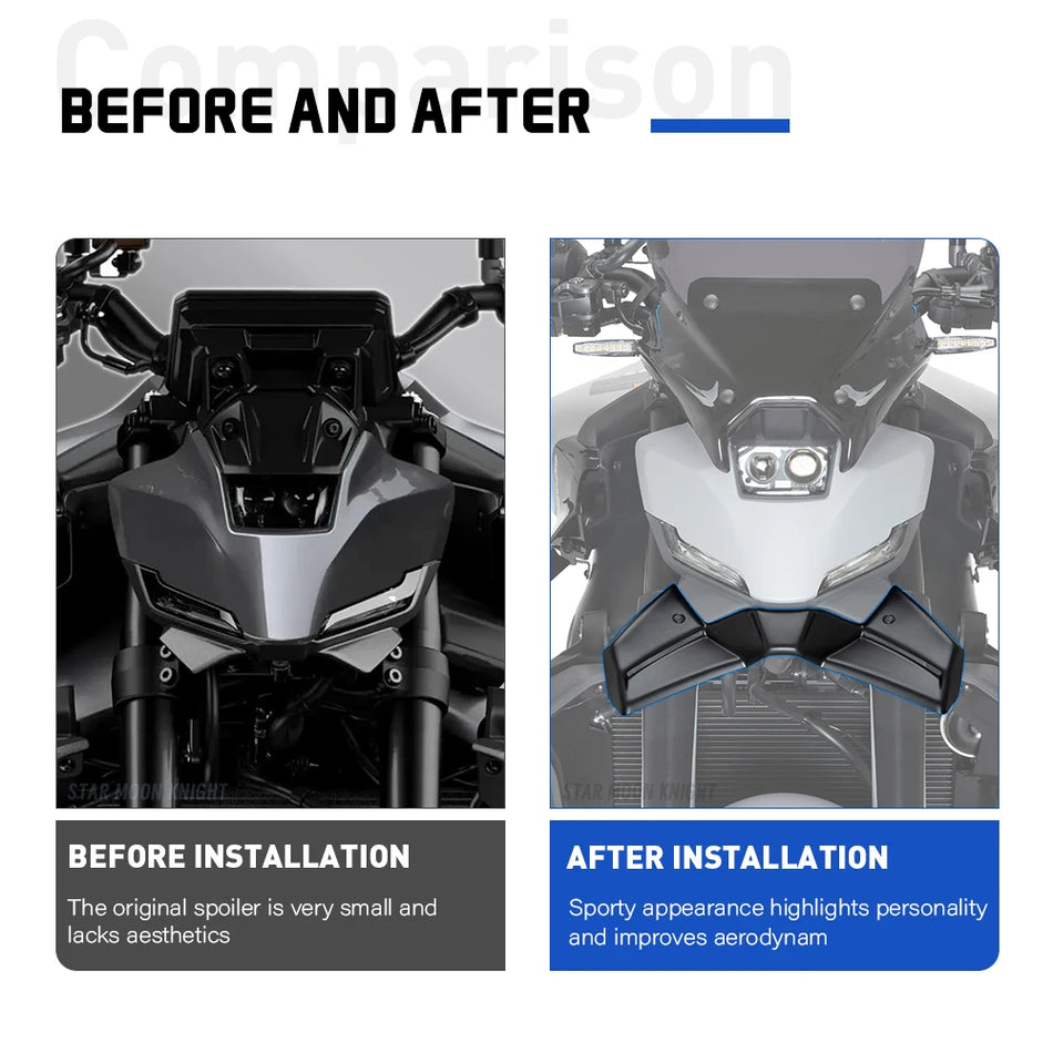 Yamaha MT-09 Frontspoiler-sæt til downforce-winglets, MT-09 SP 2024 2025, ABS-plastkonstruktion