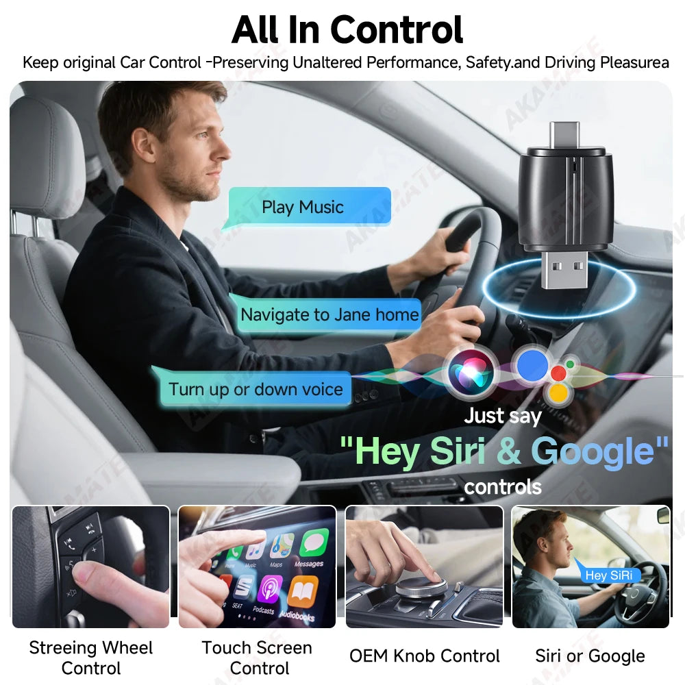 2in1 Wireless CarPlay Dongle &ndash; Wired To Wireless CarPlay