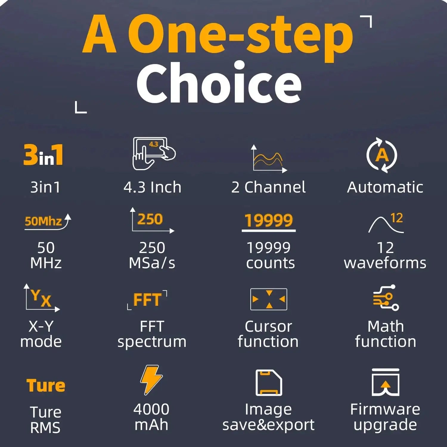FNIRSI 2C53P 50MHz 3 In 1 Touch Screen Scope And Meter