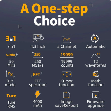 FNIRSI 2C53P 50MHz 3 In 1 Touch Screen Scope And Meter