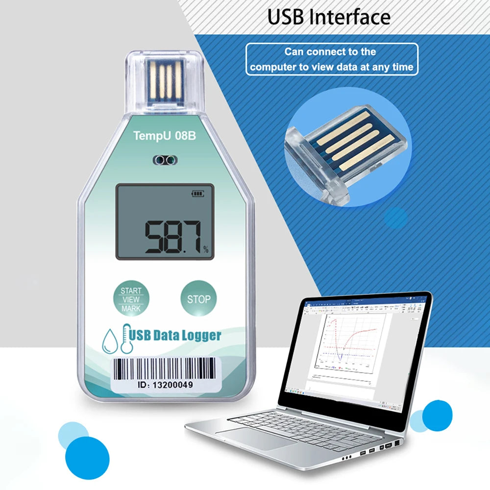 TempU08B &ndash; IP67 Waterproof Temp And Humidity Data Logger
