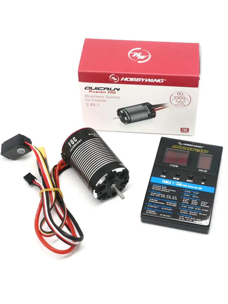 HobbyWing QuicRun Fusion Pro 540 2300KV Brushless Sensory Motor Built In 60A ESC 2 in 1 for RC 1/10 Climbing Car by InterCyprus Trading Ltd