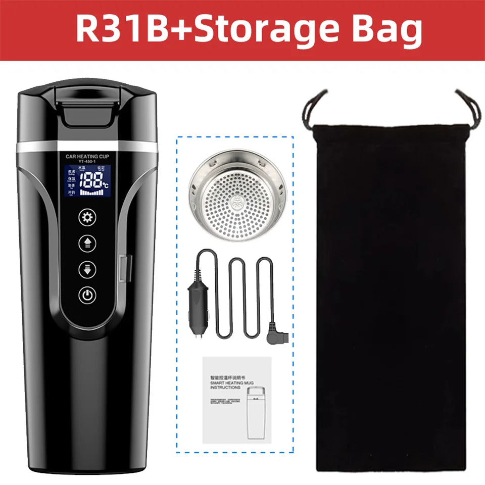 R31 450ml Car Heating Cup - Smart Temp Adjustable Control R31B-Storage Bag