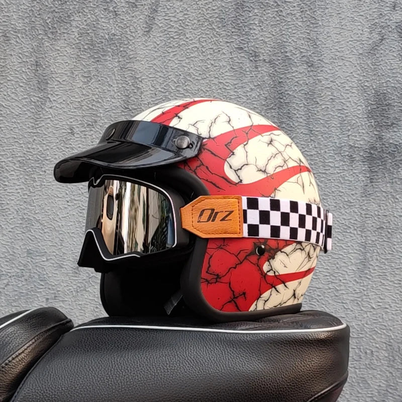 ORZ Retro Half Open Motorcycle Helmet &ndash; Lightweight Comfort