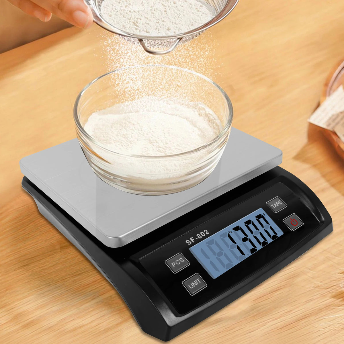 30kg/66lb Digital Kitchen Scale With LCD &ndash; Large Capacity