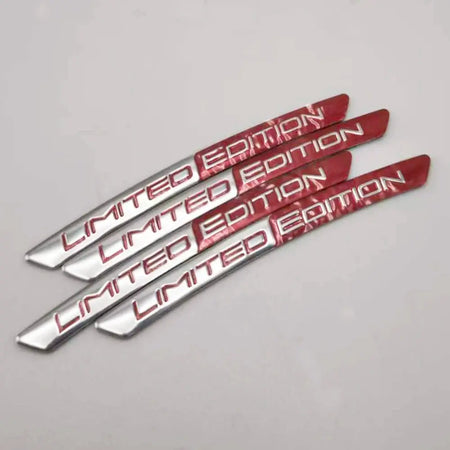 4-Pack Aluminum Wheel Hub Emblems, Universal Car Bike Sticker Badge Set by InterCyprus Trading Ltd