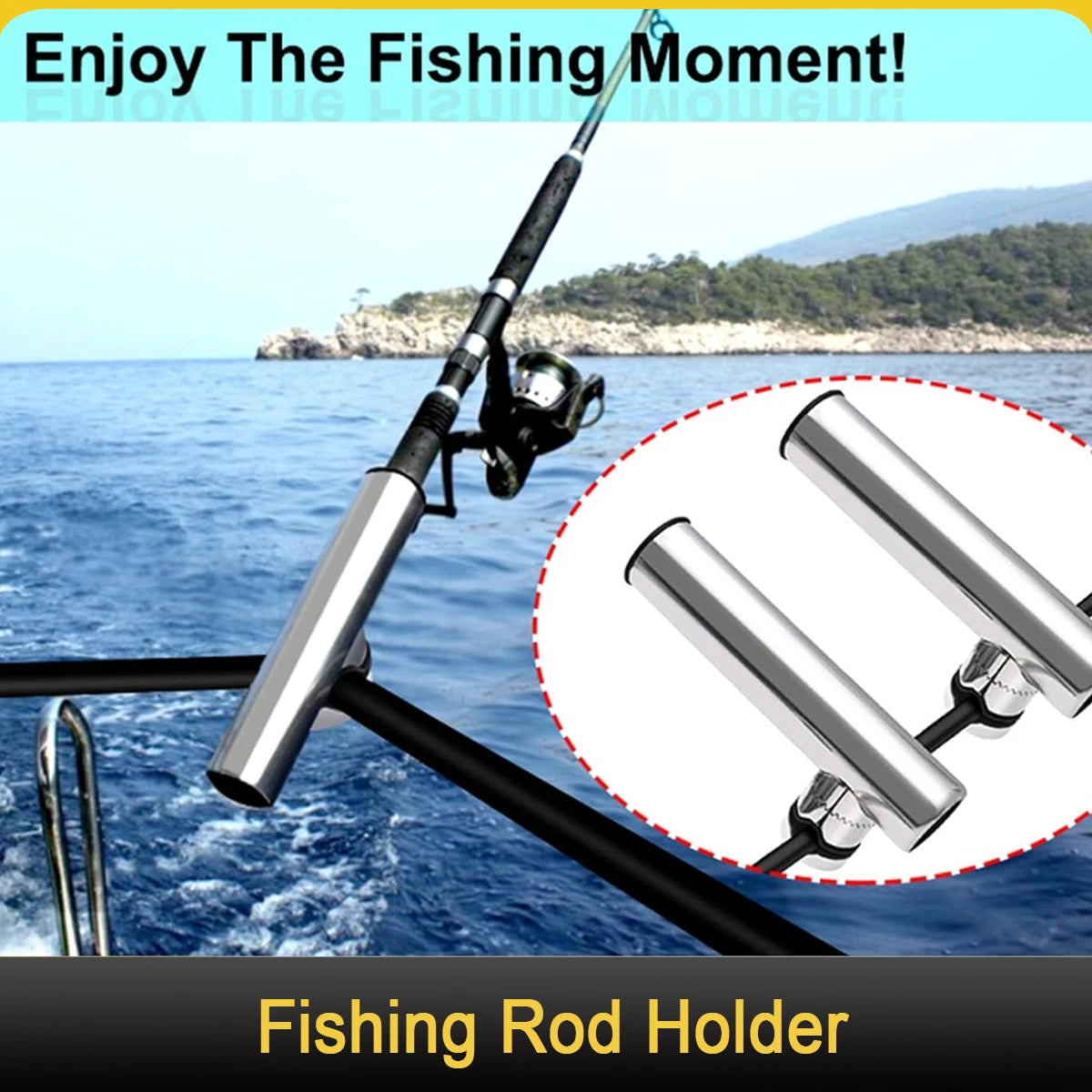 2 Pcs Stainless Steel Marine Rod Holders &ndash; Adjustable
