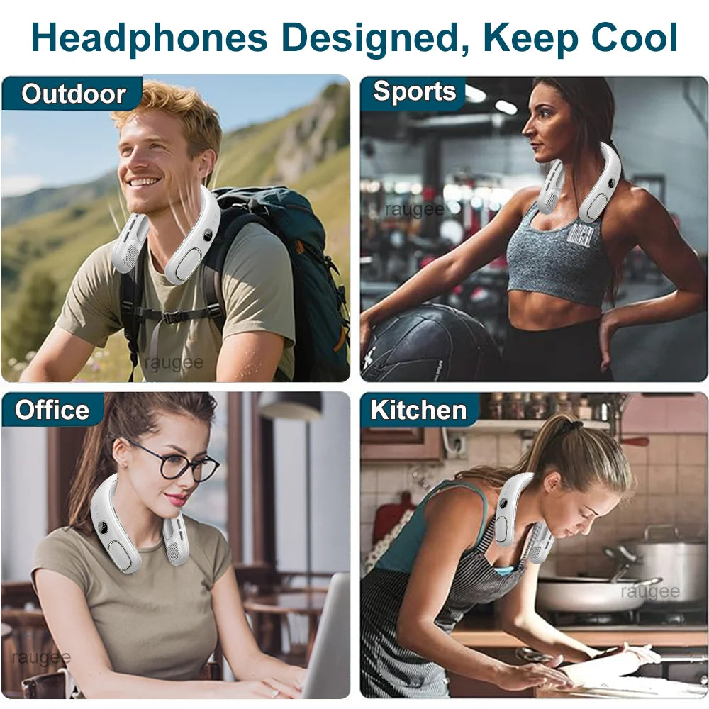 Raugee Neck Fan 4000mAh Bladeless &ndash; With LED Display