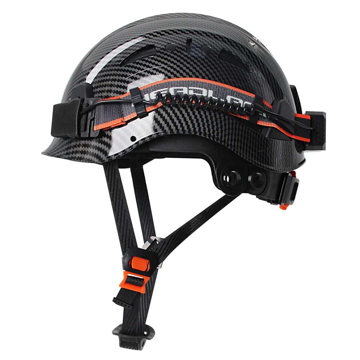 CE Carbon Fiber Safety Helmet With LED Strip &ndash; Breathable Fit