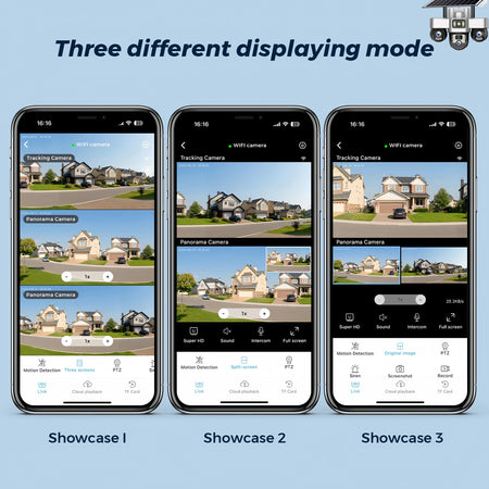 15MP 4G Three PTZ Solar Camera Three screen PIR Human Tracking Security CCTV Surveillance IP Camera PTZ control for all 3 Lens