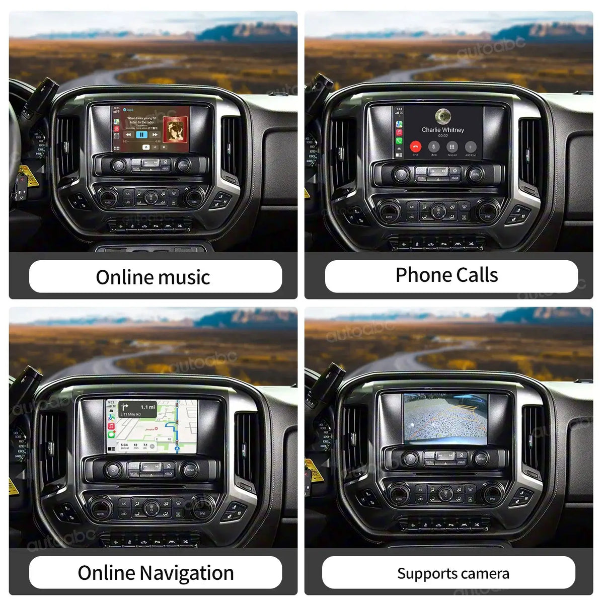 Wireless CarPlay Android Auto Compatibility for Chevrolet Impala Silverado Suburban Traverse Corvette Support Revers Camera BT by InterCyprus Trading Ltd
