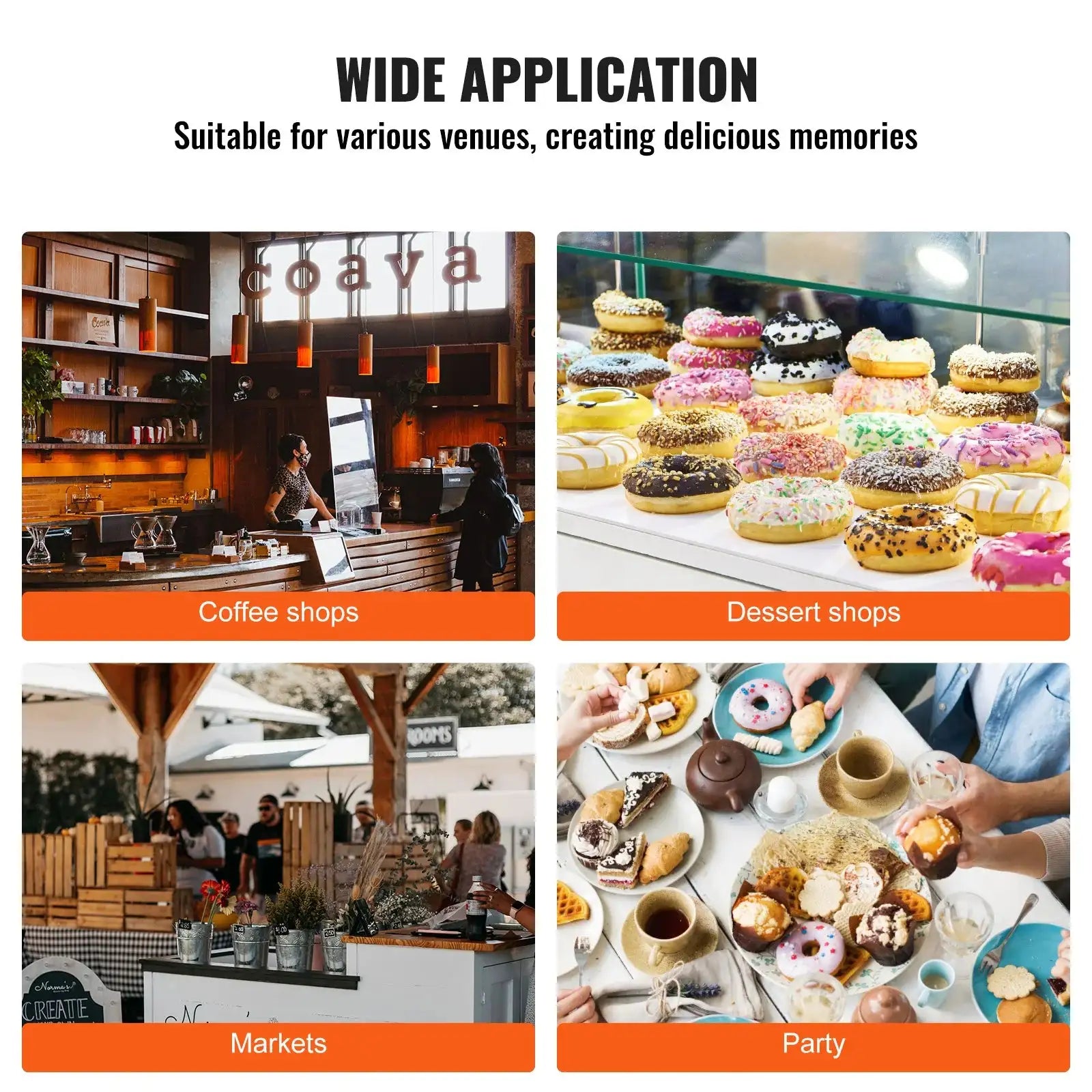 Electric Donut And Waffle Maker Nonstick Surface