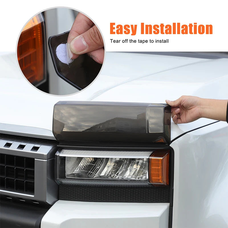 2Pcs Cubierta Decorativa de Faros ABS para Toyota LC250 Prado