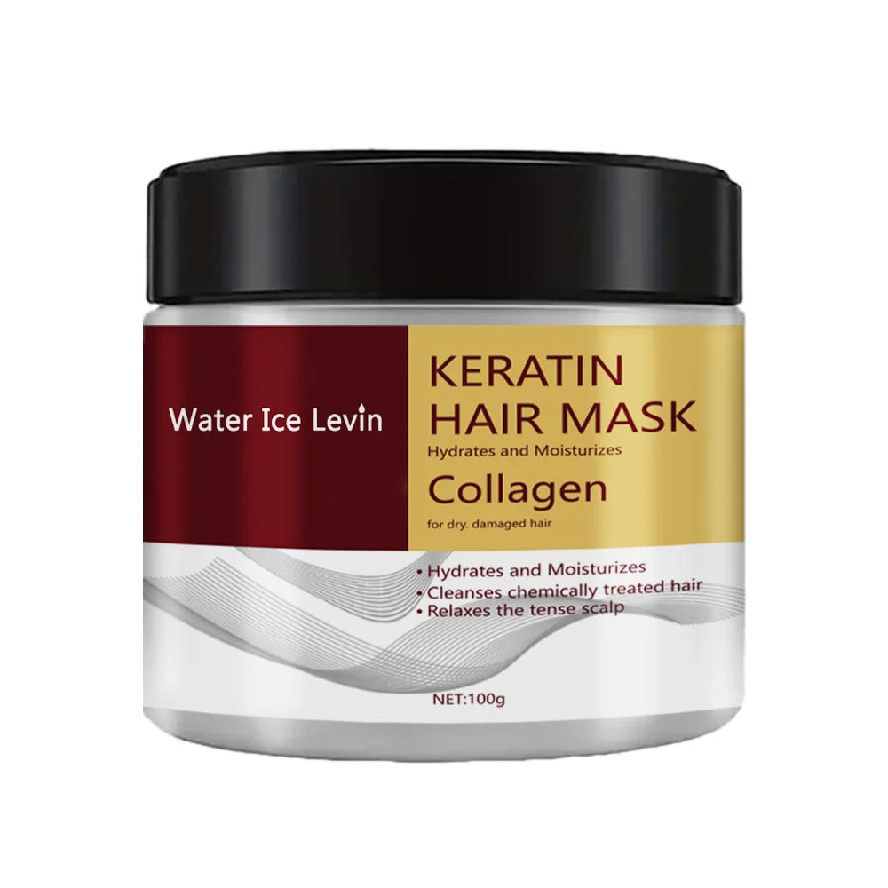 Water Ice Levin Collagen Keratin Hair Mask &ndash; Rapid Frizz Repair and Moisture Control 1pcs