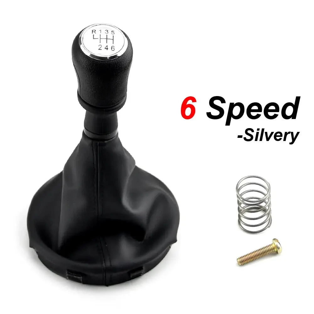 Gear Shift Knob Leather Boot Cover for Volkswagen Transporter T5 T5.1 T6 5/6 Speed by InterCyprus Trading Ltd