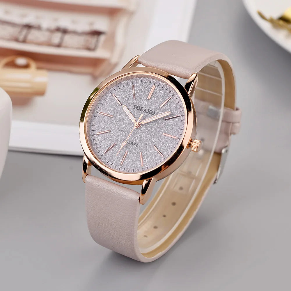 Luxury Fashion Women's Quartz Leather Wristwatch by DQG