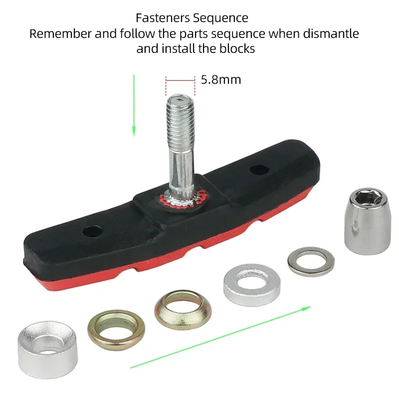 Deemount V-Brake Pads &ndash; All-Weather Performance and Low Noise