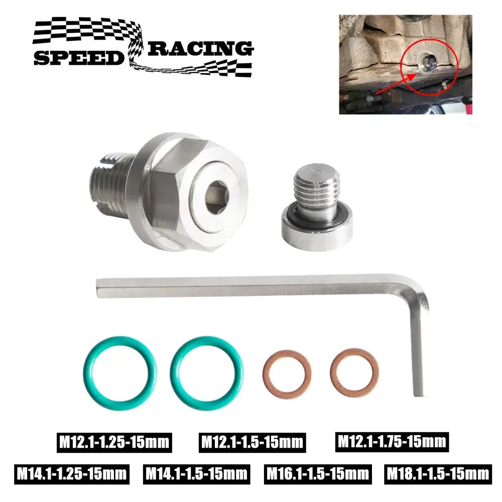 M12.1x1.25/1.5/1.75 M14.1 M16.1 M18.1x 15mm Oil Drain Plug Oversize Piggyback Self Tapping Oil Pan Thread Repair Kit by InterCyprus Trading Ltd