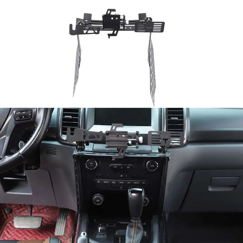 Supporto per telefono nero in lega di alluminio Ford Ranger 2015-2022