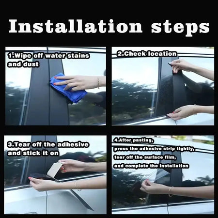 For Mazda 3 BK 2002-2007 B/C Pillar Post Stickers PC Window Middle Pillar Trim Decorative Car Exterior Protect Parts by InterCyprus Trading Ltd