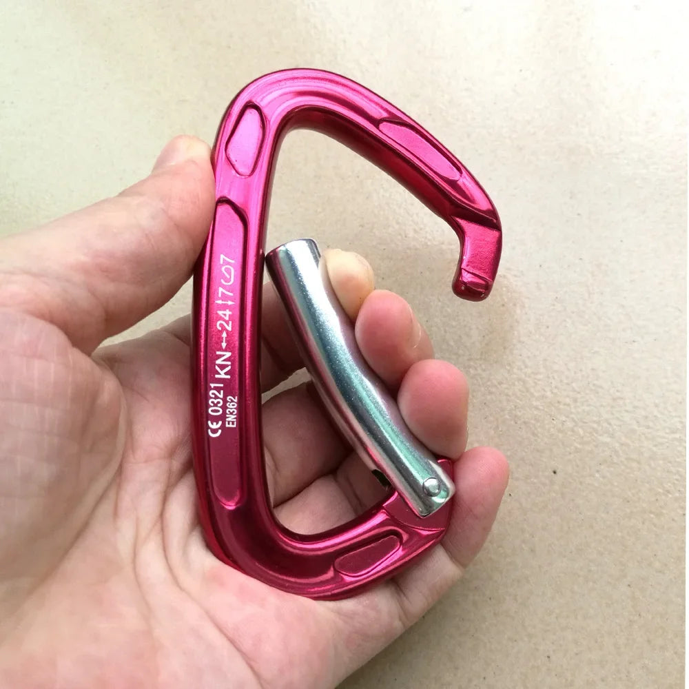 24KN Bent Gate Climbing Carabiner &ndash; Ultra Strong Locking