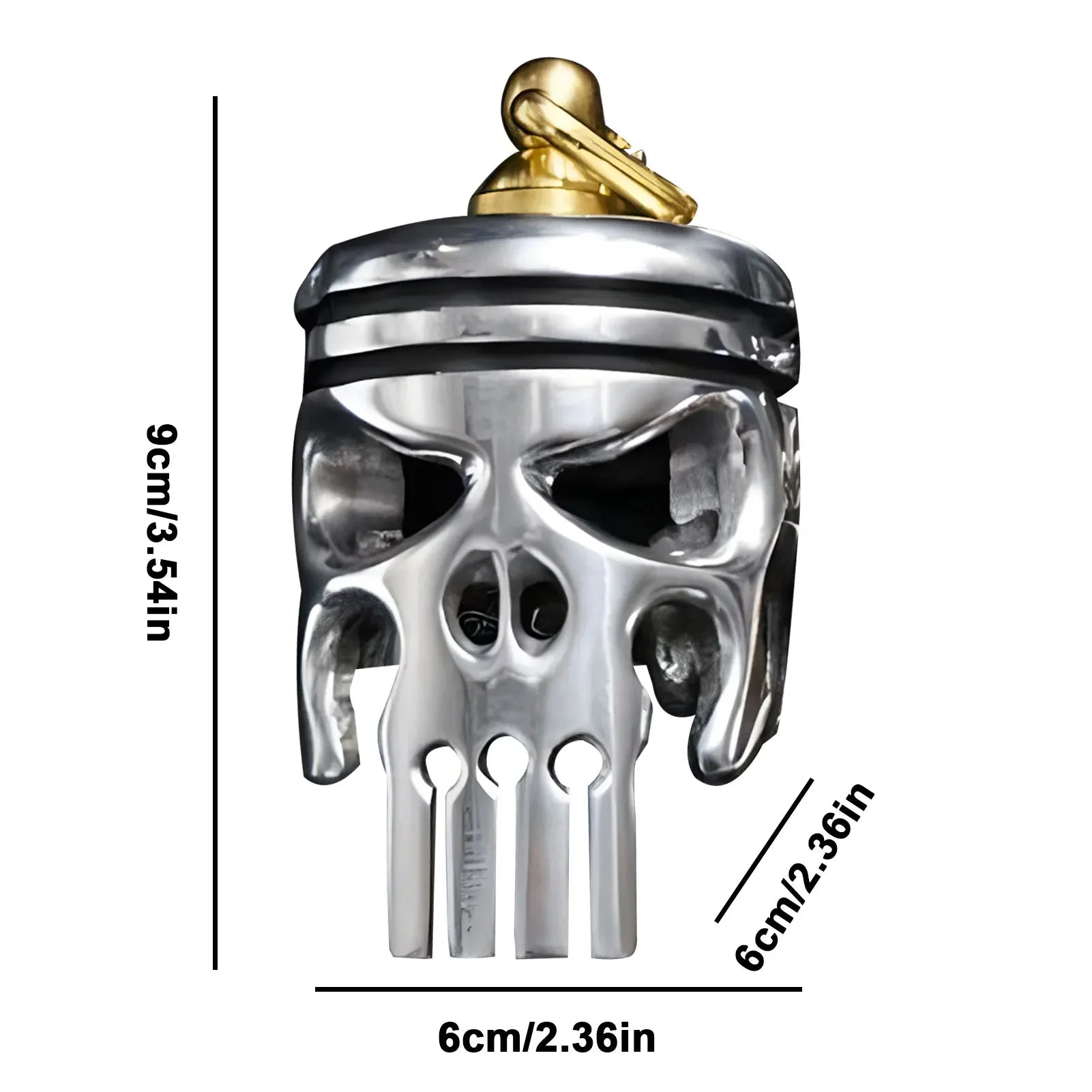 Skull Keychains Piston Art Keychain &ndash; With Flashlight