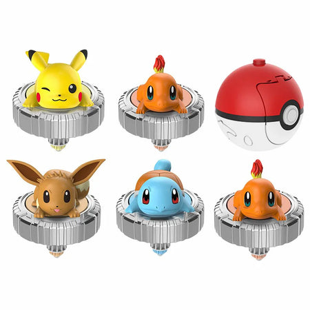 Spinning Top Ball Toy Action Figure - Pikachu, Charmander, Squirtle, Mew, Eevee