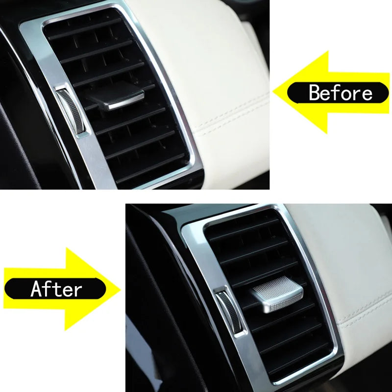 Cubierta de varilla de ajuste de CA ABS plateada para Discovery 5 LR5