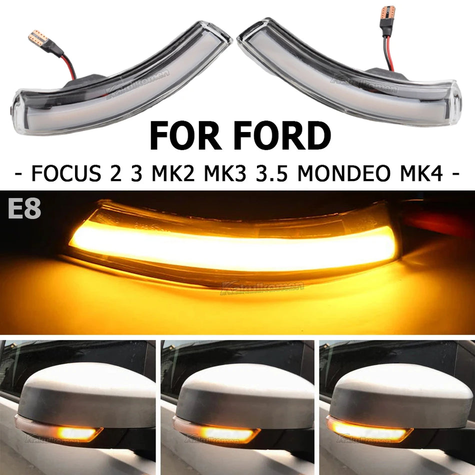 Dynaaminen LED-sivupeilin vilkkuvalo Ford Focus 2 MK2:lle, Focus 3 MK3:lle