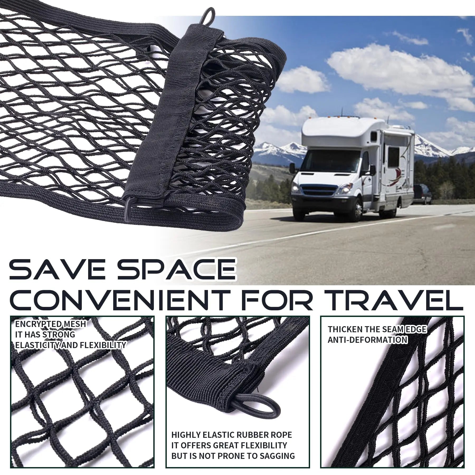 Car Trunk Net &ndash; Universal Mesh Organizer For Car Storage