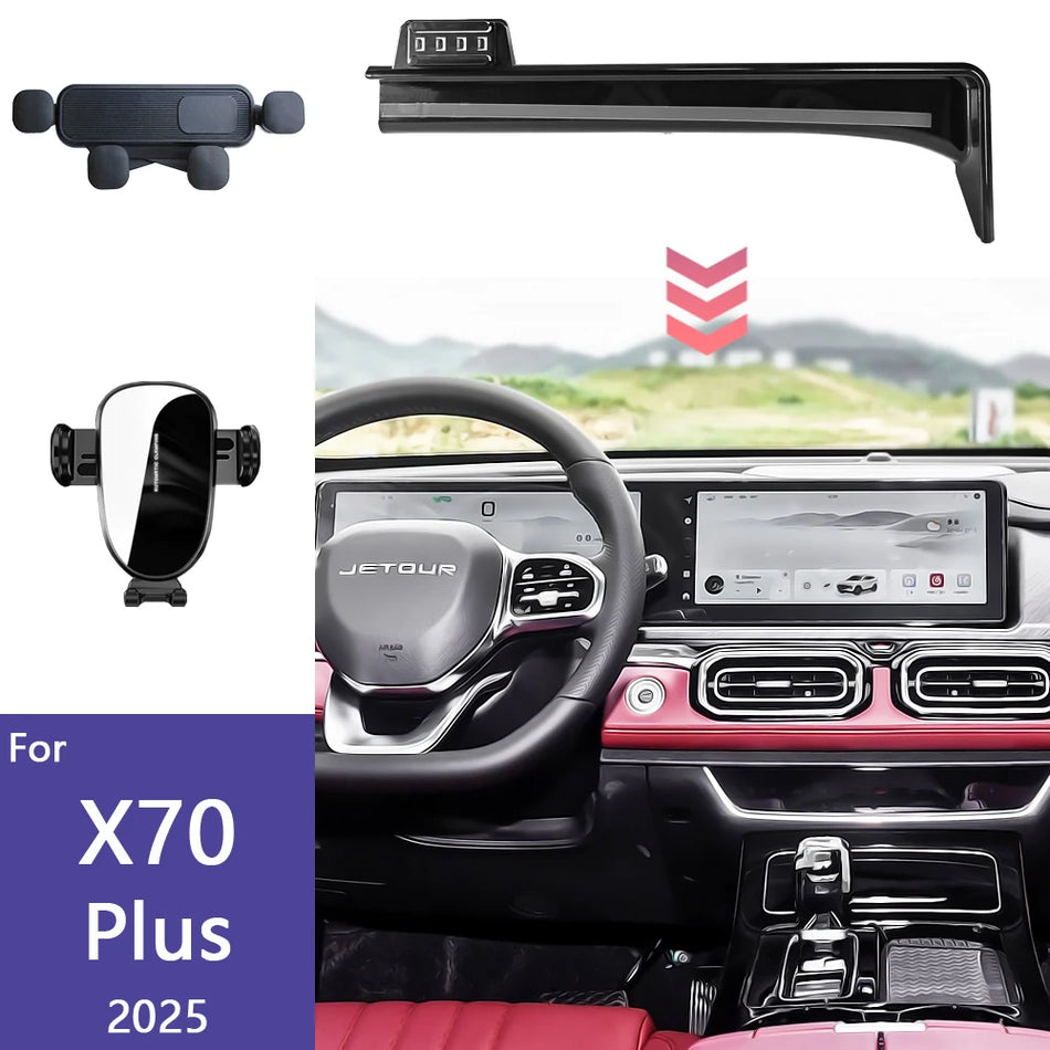 Jetour X70 Plus 2025 Telefonhållare Gravitation Trådlös Laddning