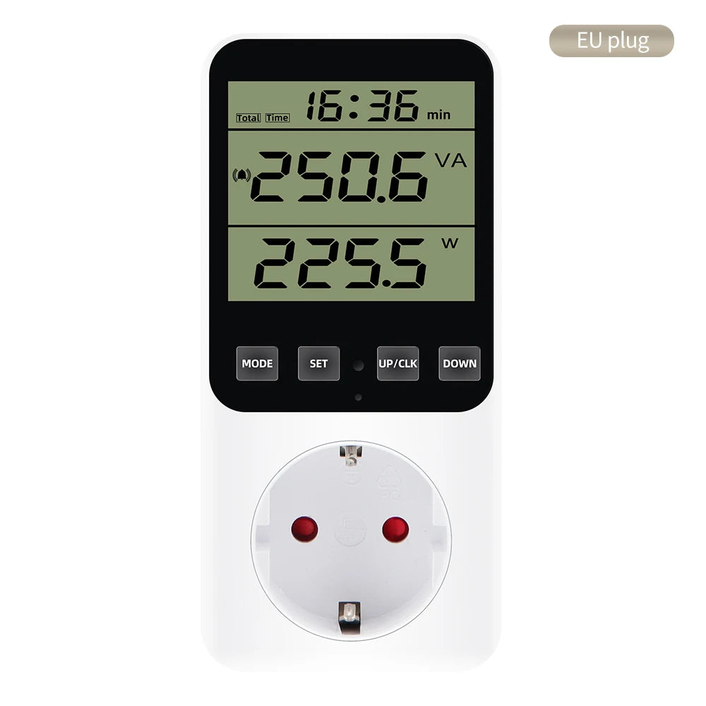 Digital Wattmeter 220V EU Plug &ndash; Energy Usage Monitor No Backlight