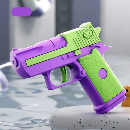 Kids Mini Desert Eagle Water Gun &ndash; Continuous Shooting Pool &amp; Beach Toy for Summer Fun purple