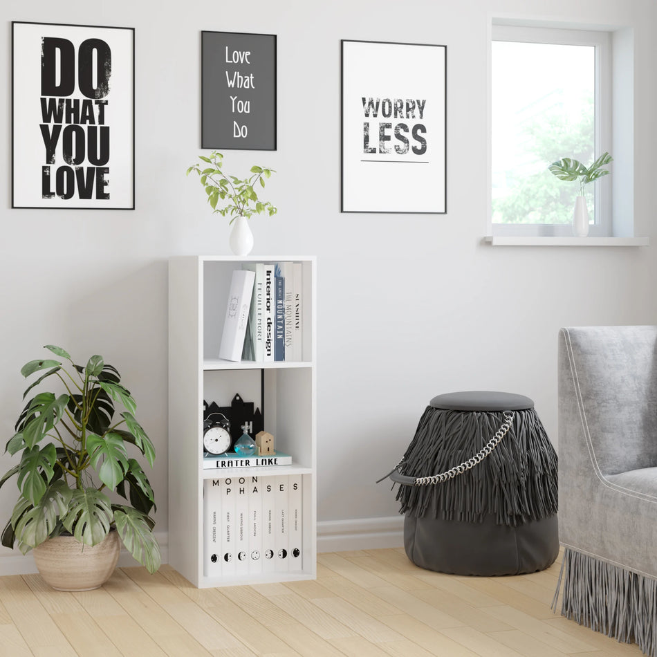 Getone Dřevěná Malá Bílá Knihovna 3 Krychle Obývací Pokoj