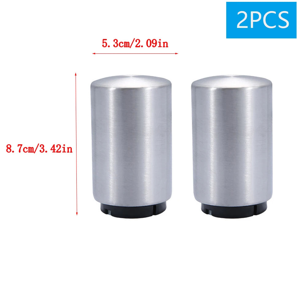 Automatic Beer Bottle Opener - Stainless Steel Magnetic Push Down Silver 2PCS / CN