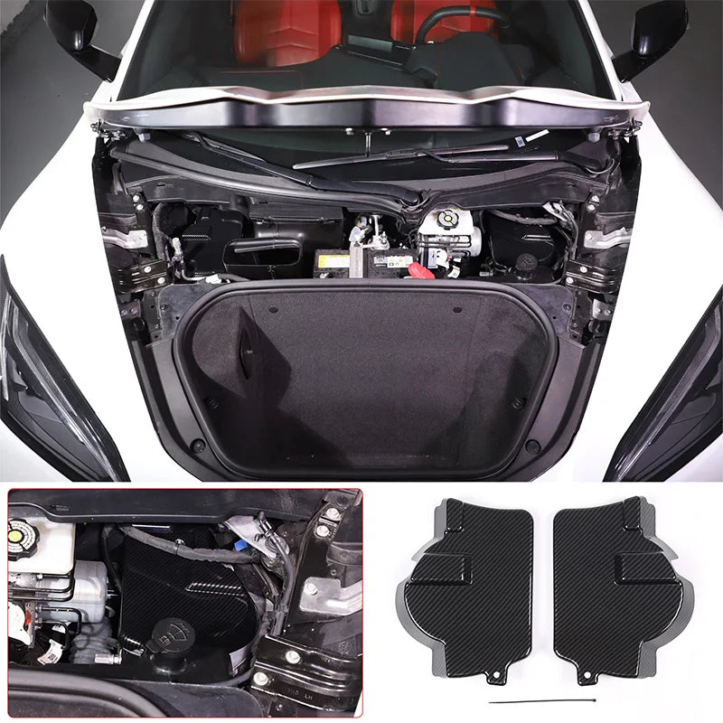 Naklejka na pokrywę wieży amortyzatora z włókna węglowego ABS Corvette C8 2020