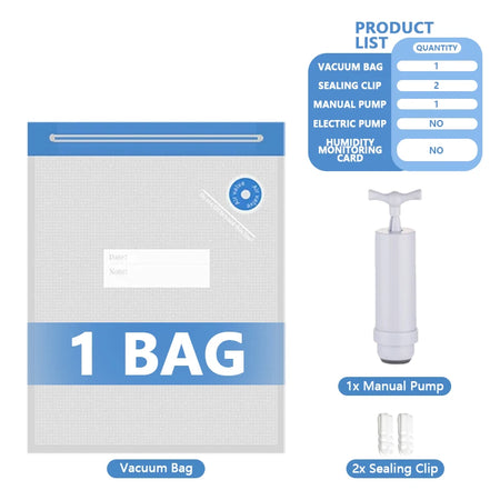 Filament Vacuum Storage Bags with Hand/Electric Pump - Keep Filaments Dry 1 Bag-Manual Pump / 30x34cm-11.8x13.4in