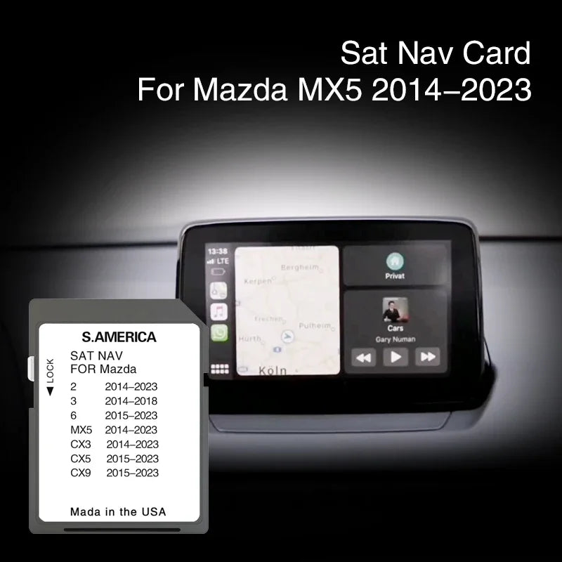 NAVINESA GPS SD 8GB Mazda MX5 2014-2023 &ndash; Caribbean Maps CHINA / for Mazda MX5 2019