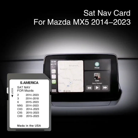 NAVINESA GPS SD 8GB Mazda MX5 2014-2023 &ndash; Caribbean Maps CHINA / for Mazda MX5 2019