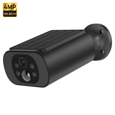 ALEVIO Solar Camera Outdoor WIFI  Wireless Security Cam 2.5K Ultra Standby Time PIR Light Color Night Vision AI Detect CCTV Cam Black / CHINA