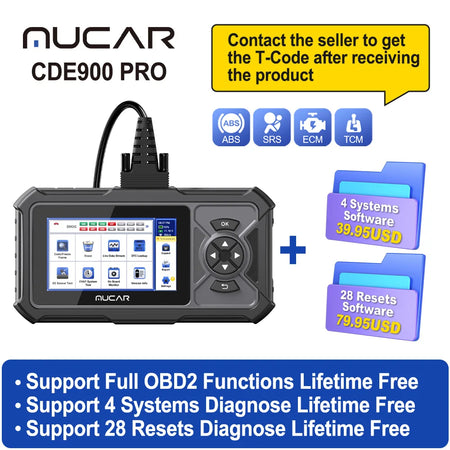 MUCAR CDE900 Pro OBD2 Scanner &ndash; Full System Diagnostics CDE900 PRO Add NO.5 / United States