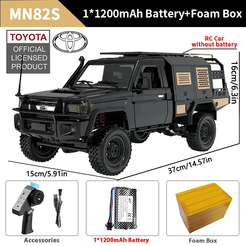 ZWN MN82 MN82S LC79 1/12 RC Pickup Truck - Off Road Capable MN82S Black 1B FB