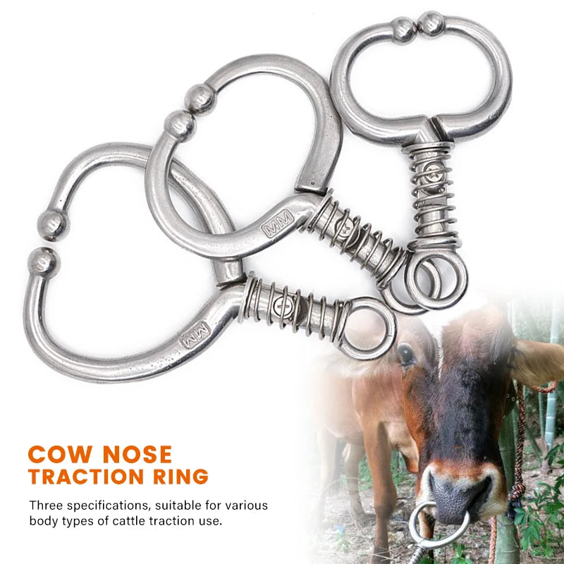 1Pc Cattle Nose Rings Stainless Steel Clamp &ndash; Durable