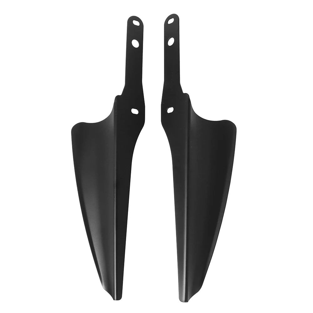 Front Fork Wind Deflectors &ndash; Chrome Black Finish Durable Matte Black