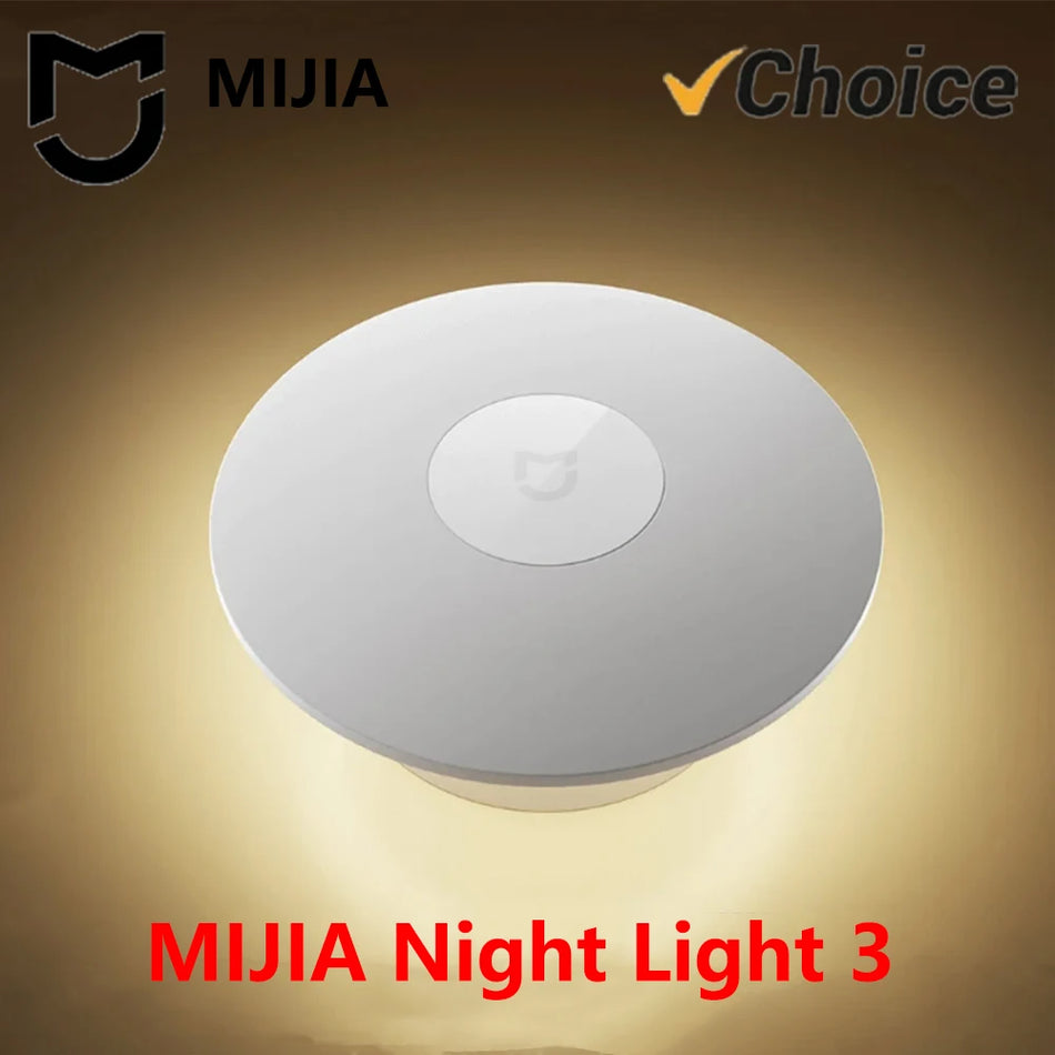 MIJIA Luce Notturna con 3 Livelli di Luminosità e Sensore di Movimento Infrarosso, Base Magnetica
