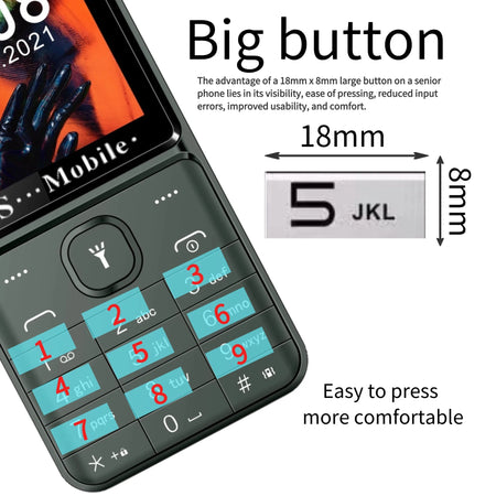 Quad SIM Senior Phone - 2.8 Inch Display and Easy Dial